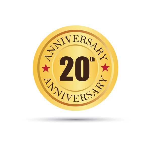 Logo anniversario 20 anni — Vettoriale Stock