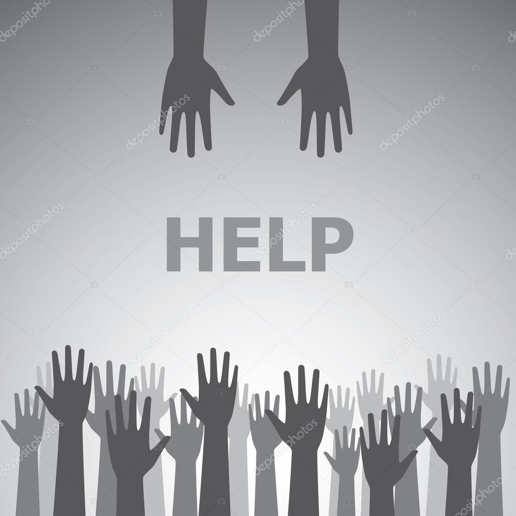 Helping hand background Stock Vector Image by ©mantinov #101012558