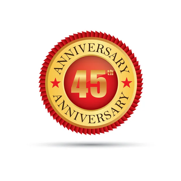 Logo del aniversario de 45 años — Archivo Imágenes Vectoriales