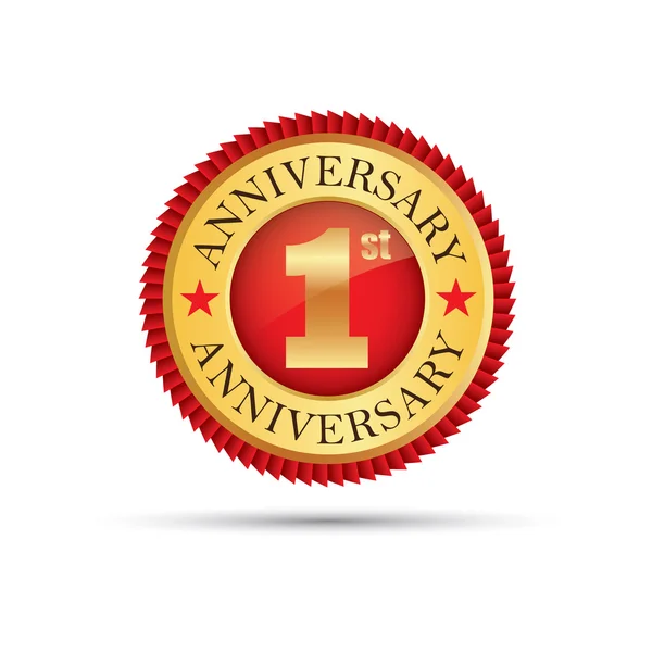 1 рік ювілейного логотипу — стоковий вектор