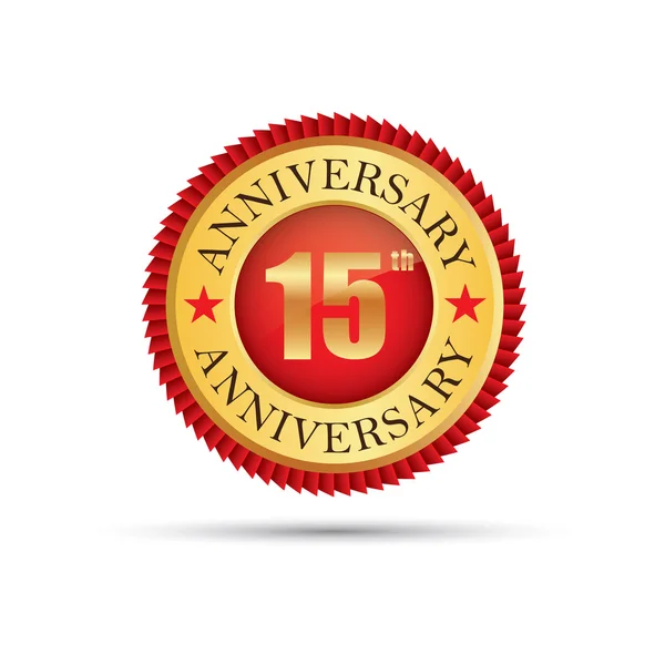 15 років річниця логотип — стоковий вектор