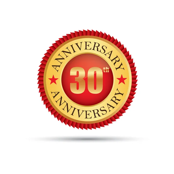 30 lat urodzinowego logo — Wektor stockowy