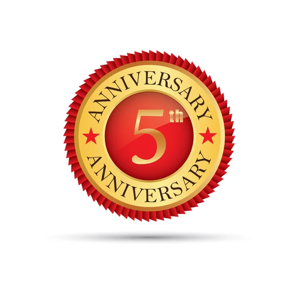 5 years anniversary logo — Stock Vector