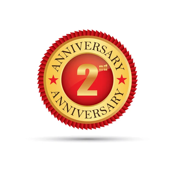 2 anni logo anniversario — Vettoriale Stock