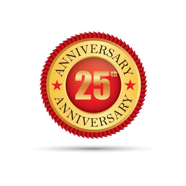25 anos logotipo do aniversário — Vetor de Stock