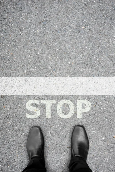 Siyah ayakkabılar Stop line daimi
