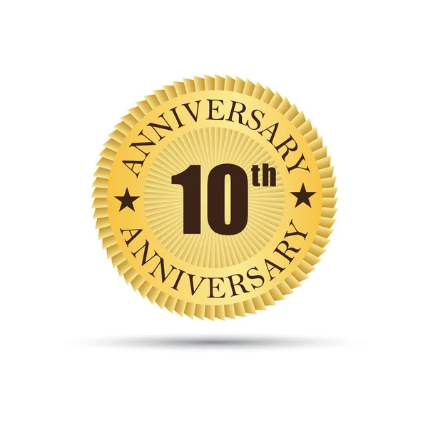 10 years anniversary logo — Stock Vector