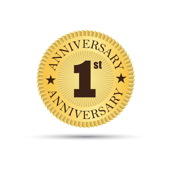 1 anno anniversario logo — Vettoriale Stock