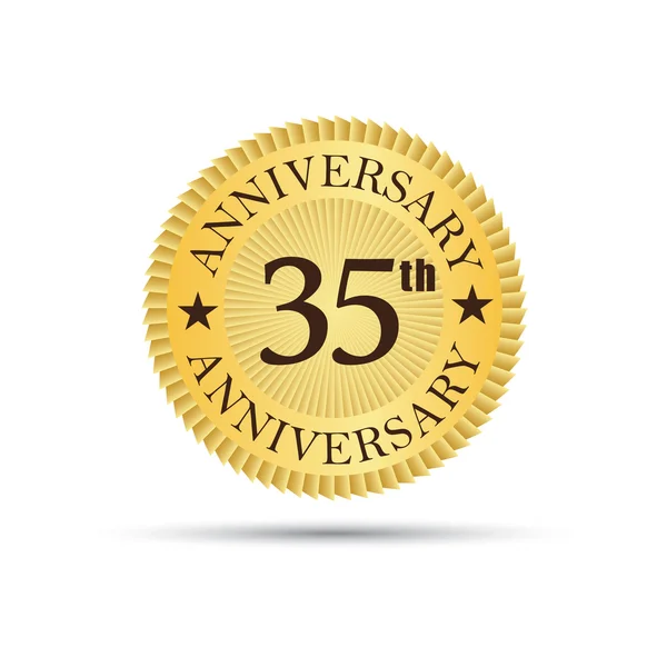 Logo del aniversario de 35 años — Archivo Imágenes Vectoriales