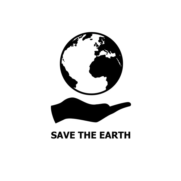 Save the earth logo — Stock Vector