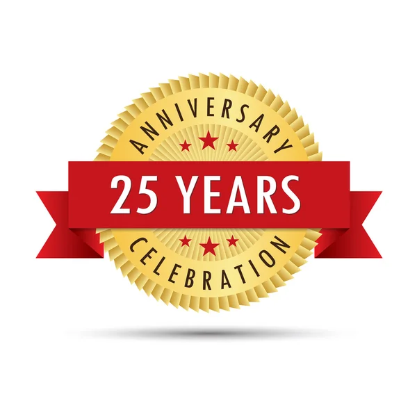 Twenty five years anniversary celebration icon logo — Stock Vector