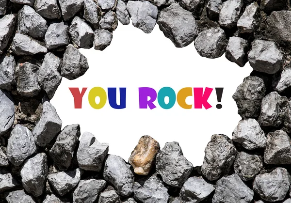 ¡Eres genial! escrito en la pared de piedra — Foto de Stock