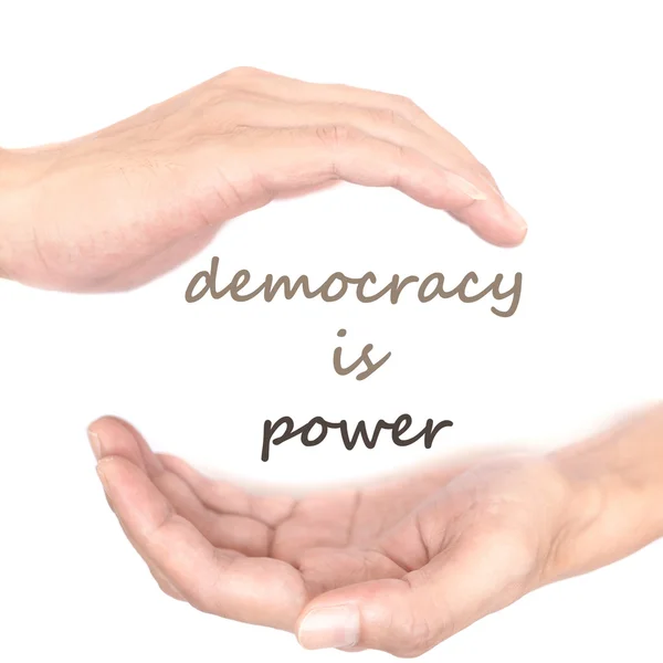 Eller kavramdır demokrasi için güç — Stok fotoğraf