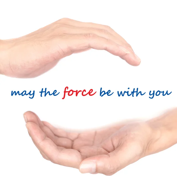 Hands concept - may the force be with you — Stock Photo, Image