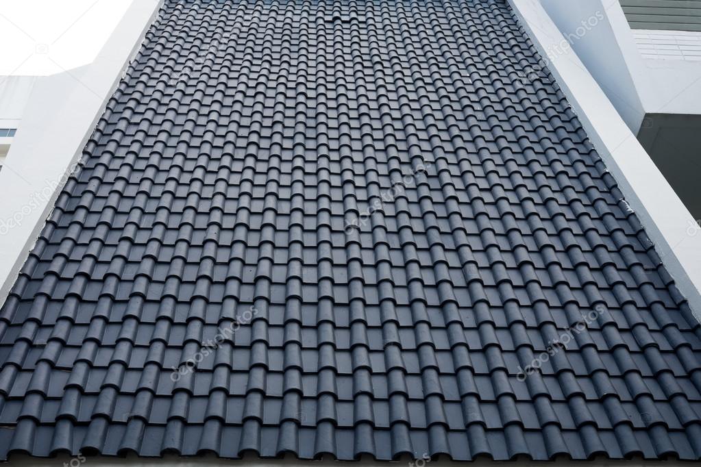 Blue Roof Tile On White Building Stock Photo Mantinov 81417638 Blue Roof Tile On White Building Stock Image