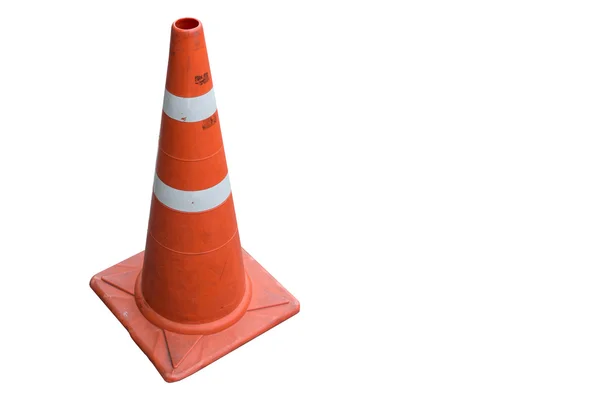 Cone de tráfego de PVC base laranja — Fotografia de Stock