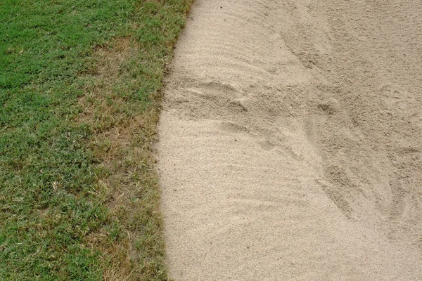 Písek bunkru v golfové hřiště — Stock fotografie