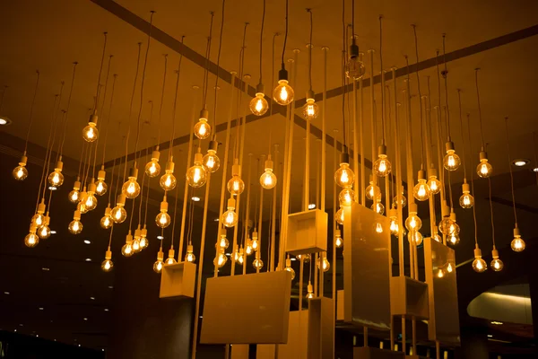 Hanging lamps on ceiling