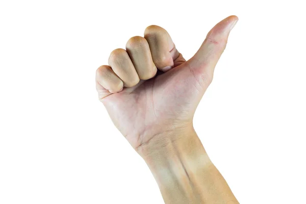 Большой палец правой руки вверх — стоковое фото