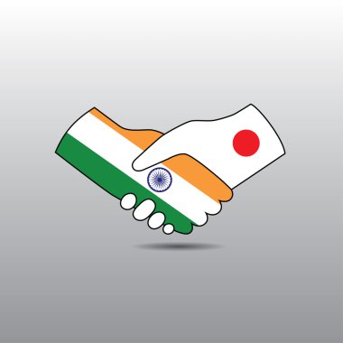 Dünya barış simgesi, Japonya ile Hindistan el sıkışma