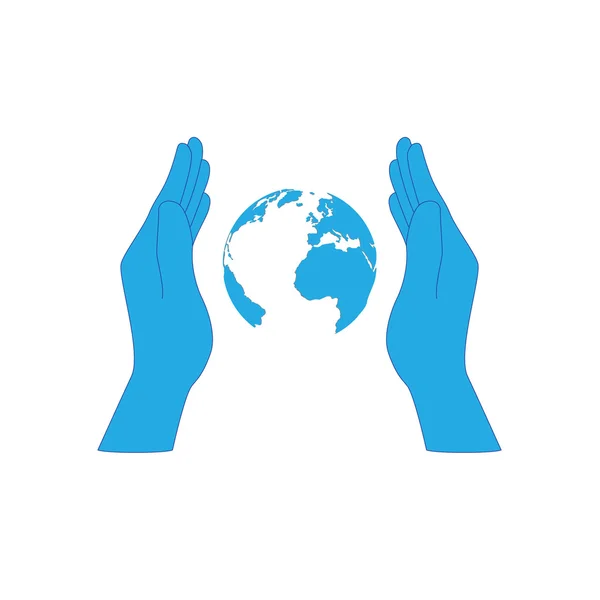Salvar o logotipo da Terra —  Vetores de Stock