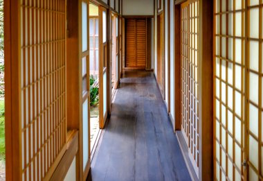 Japanese house corridor clipart