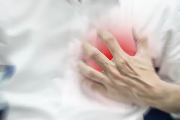 Abstract blur man feeling heart attack — Stock Photo, Image