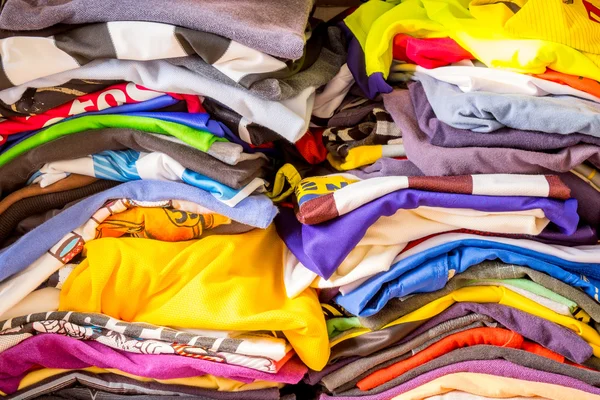 Messy clothes in the closet — Stock Photo, Image