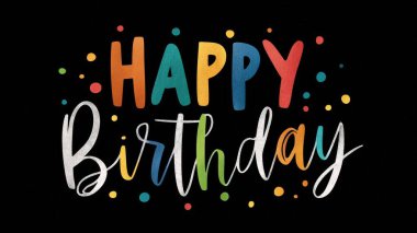Renkli elementler ve konfetilerle dolu doğum günü mesajınız kutlu olsun.
