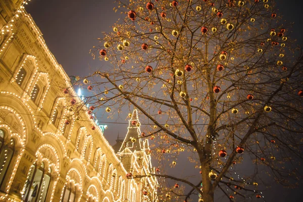 Weihnachtsdekoration Auf Dem Roten Platz — Stockfoto