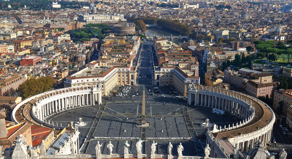 Vatican bird's-eye view, St. Peter's Square