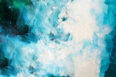 Akrilik boyalı el yağlı boya resim çizmiş. Soyut sanat arka plan fırça darbeleri. Modern sanat. Çağdaş sanat. Renkli tuval