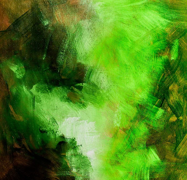 Acrylic Brush Stroke Green Abstract Colorful Watercolor Paper Close Background — 스톡 사진