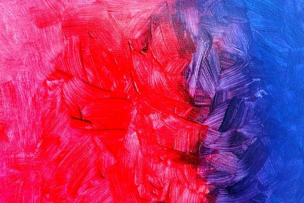 Pincelada Acrílica Rojo Azul Acuarela Colorida Abstracta Sobre Papel Textura — Foto de Stock