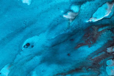 Kağıt kaplama arkaplan dokusunda mavi soyut suluboya