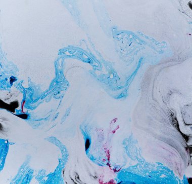 Kağıt kaplama arkaplan dokusuna mavi soyut mavi yağ mürekkebi