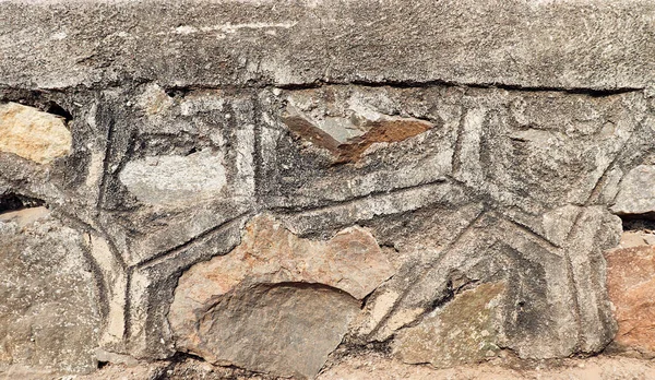 石垣の質感 古い城の石の壁のテクスチャの背景 背景や質感として石の壁 石垣の一部 — ストック写真