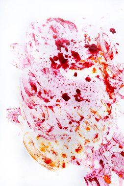 Kağıt kaplama arkaplan dokusunda soyut kırmızı yağ mürekkebi