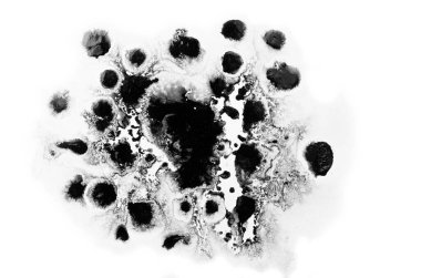 Yağ mürekkebi, boya, soyut sıçrama. Yakın çekim siyah soyut el çizimi arka plan. Yüksek desenli yağlı boya..