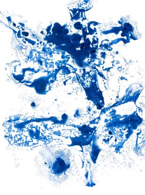 Kağıt kaplama arkaplan dokusunda soyut mavi yağ mürekkebi