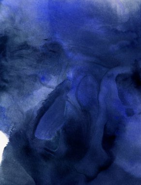 mavi ve siyah boya soyut sanat arkaplan dokusu kağıt üzerinde sulu boya Modern Akışkan Sanat Alkol Mürekkebi Karma yaratıcı poster, kart, davetiye, duvar kağıdı tasarımı.