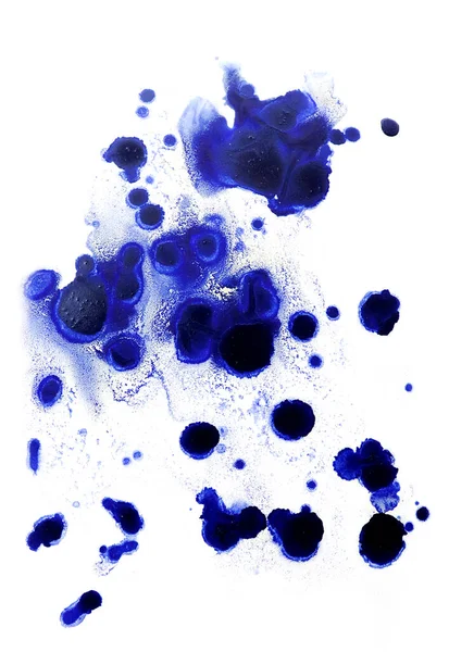 Absztrakt Színes Kék Olaj Tinta Papír Közeli Háttér Textúra — Stock Fotó