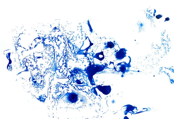 彩色蓝油油墨在纸上的近景背景纹理分析 — 图库照片