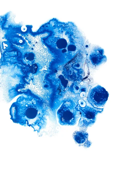 Kék Absztrakt Színes Kék Olaj Tinta Papír Közeli Háttér Textúra — Stock Fotó