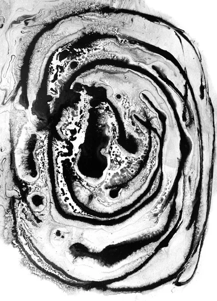 Масло Чернила Краска Всплеск Абстрактный Крупный План Черного Абстрактного Ручного — стоковое фото