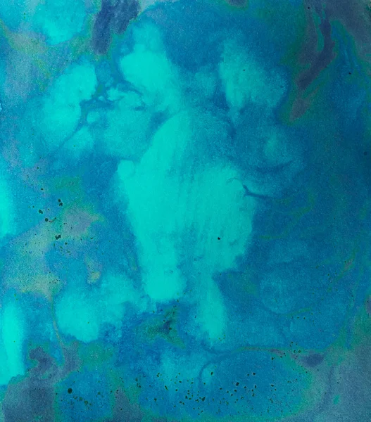 Pintura Azul Abstracto Arte Fondo Textura Acuarela Sobre Papel Moderno — Foto de Stock