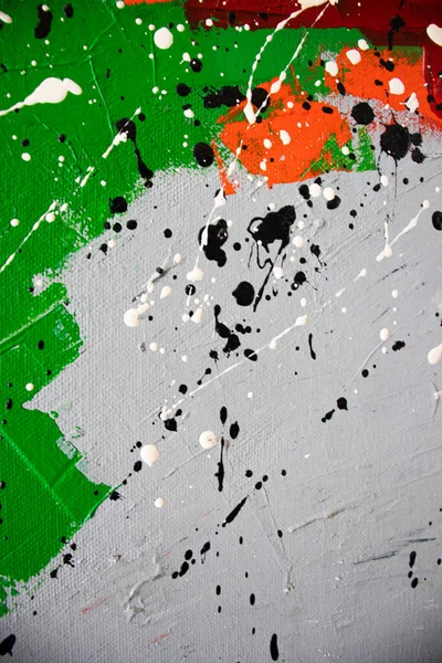 Зелено Чорна Мальована Фарба Ручної Роботи Brushstrokes Oil Paint Сучасне — стокове фото