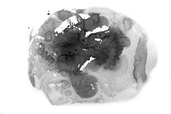 Чорна Фарба Абстрактний Художній Фон Текстура Акварель Папері Сучасне Рідке — стокове фото