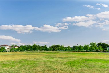 Gökyüzü bulanık arkaplan. Perspektif kahverengi kurgu ürünleri görüntüleme veya tasarım anahtar görsel düzeni.