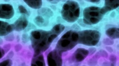 Bu döngülü stok animasyon videosu açık mor ve açık mavi bir gradyan (Mistik Kavram U-1R), plazma bakterisi görsel illüzyonu ve renk değişimi döngüsü efektiyle soyut dalgalı sıvı arkaplanı gösterir..  